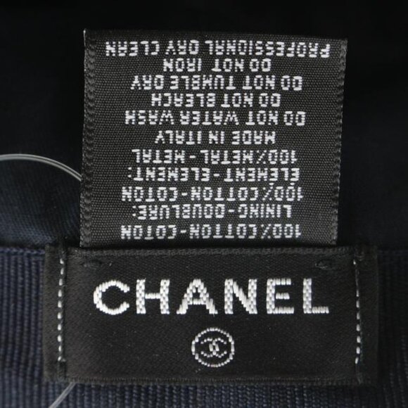 Chanel 22P 2022 White x Navy Blue Charm Icon CC Logo Baseball Cap Hat 85C24s main image 7